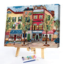 Frameless Oil Paint By Numbers DIY Center Street House Picture Craft for Bedroom