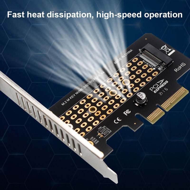 32Gbps Full Speed M.2 NVME to PCI-E X4 Adapter Cards with Hign Baffle (A)