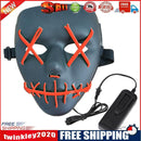 EL Luminous Glowing Masks Halloween Masquerade Party Decor Supply (Red)