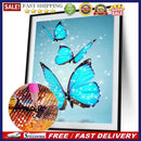 Blue Butterfly 5D Diamond DIY Painting Kit Cross Stitch Home Decor Craft