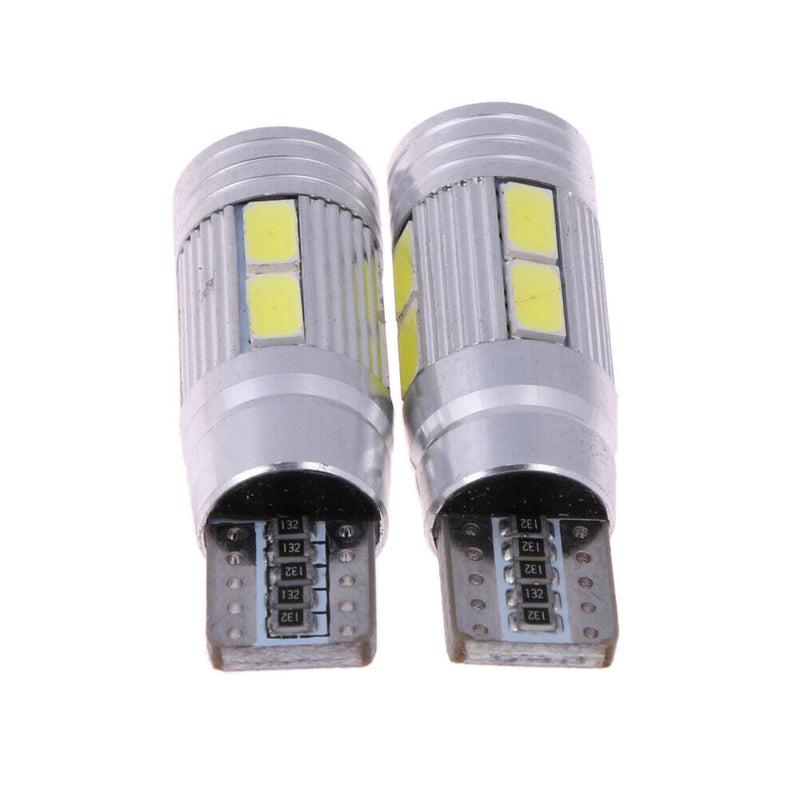 2Pcs T10 Car Bulb 5630 10 SMD W5W Car LED Lamp 12V Cars Parking Rear Leuc
