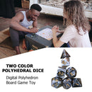 Multifaceted Digital Dice Set D4 D6 D8 D10 D12 D20 Two-Color Polyhedral Dices