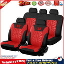 Car Seat Cover Set Butterfly Pattern for 2 Bucket Seats+Bench Seat (Red) Newly