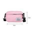 Fashion Women Canvas Patchwork Crossbody Phone Bag Mini Handbags (Pink)