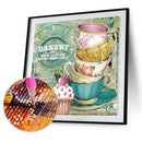 5D Diamond Painting Kit Coffee Cup Full Round Drill Rhinestone DIY Wall Craft