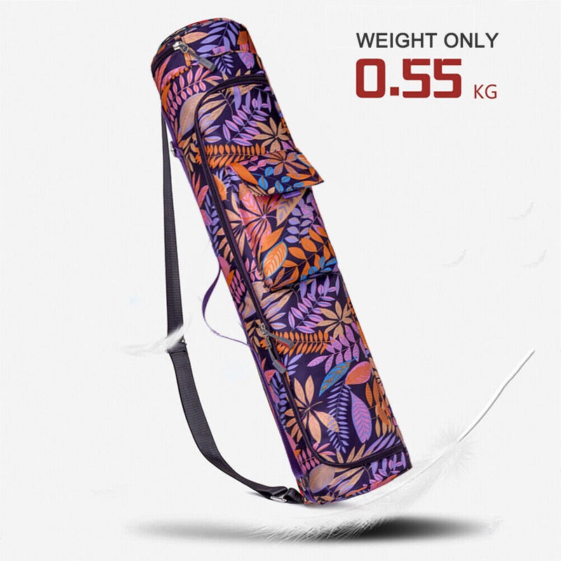 Printed Yoga Mat Bag Pilates Fitness Sports Exercise Pad Carry Backpack (2)