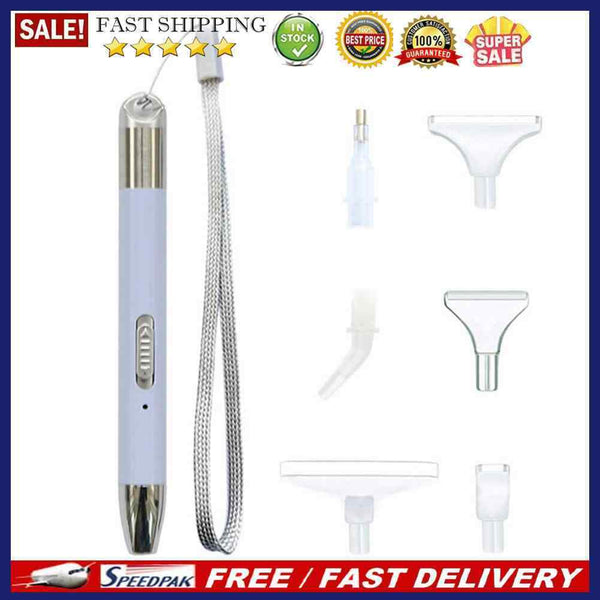 USB Recharge 5D Diamond Painting Embroidery Point Drill Pen Set (Purple A)