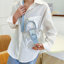 PVC Transparent Women Shoulder Bag Summer Clear Purse Totes Crossbody Handbag