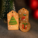 Kraft Paper Santa Claus Christmas Labels Kraft Tag Hang Tags Gift Wrapping