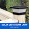 6LED Solar Garden Post Lamp Square Outdoor Waterproof Stigma Lamp Fence Decor