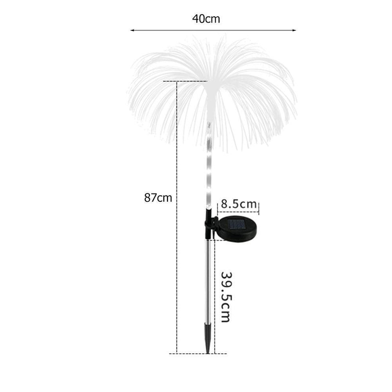 Solar Fireworks Jellyfish Lights Waterproof Outdoor Landscape Street Lamps
