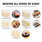 Sushi Making Kit, 10 Pieces DIY Sushi Set Plastic Sushi Maker Tool, White