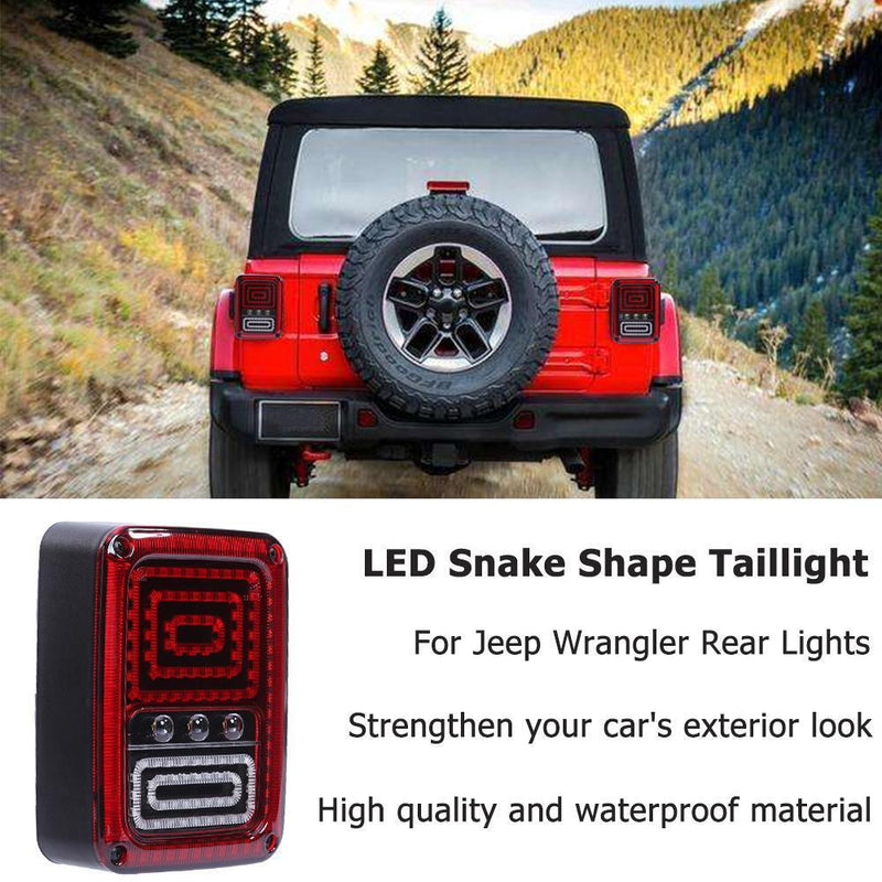 2PCS LED taillight 2nd generation EU for Jeep Wrangler 07-16/07-15 brake flashing