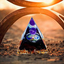 Crystal Energy Tower Healing Reiki Chakra Pyramid Ogan Crushed Stone Decora
