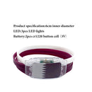 LED Glow Bracelet with Button World-Cup Glowing Bangle Football Team Cheer Props