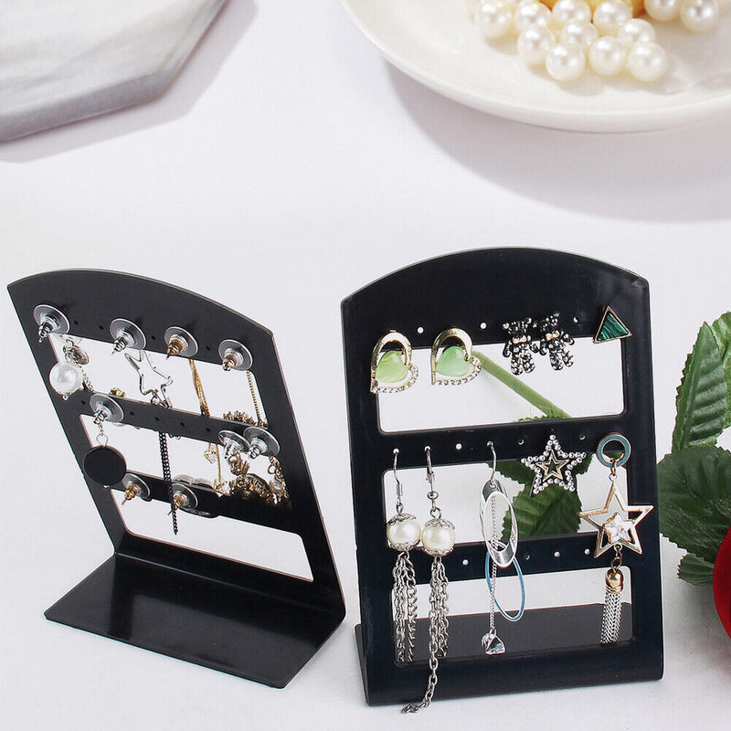 Jewelry Storage Rack Earrings Rack 24 Holes Square Jewelry Store Display Stand