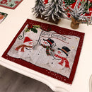 Woven Plate Mats Christmas Table Mats Placemat Ornament Christmas Placemat