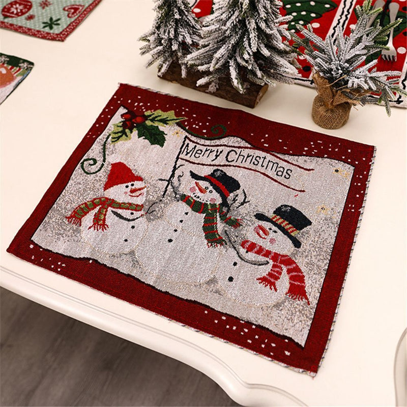 Woven Plate Mats Christmas Table Mats Placemat Ornament Christmas Placemat
