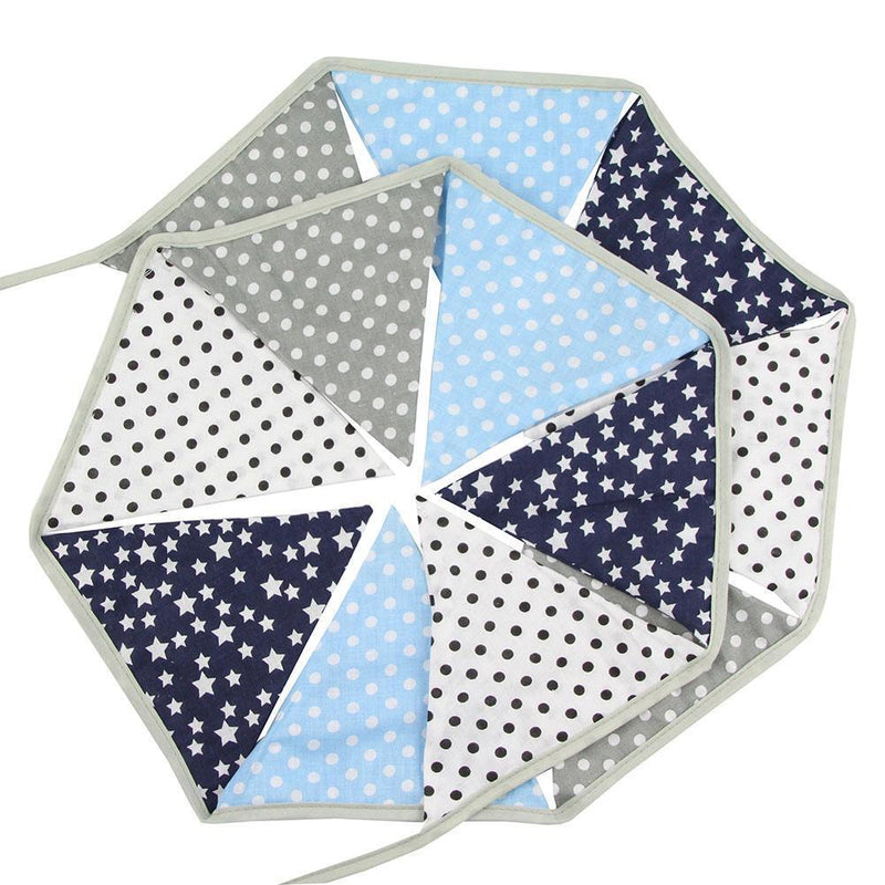 12 Flags 3.2m Dots Print Pennant Flag Bunting Wedding Festival Decor Banner