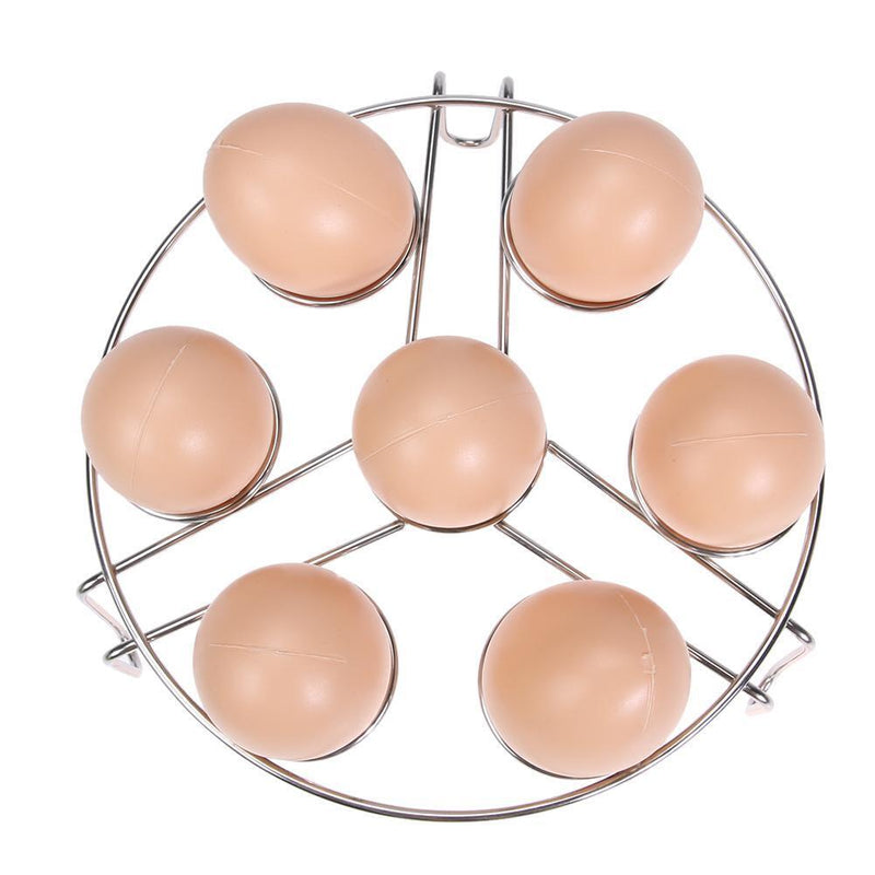 2pcs Kitchen Stainless Steel Tripod Egg Steamer Rack Egg Steaming Rack