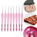 8pcs ABS Handle Knitting Needles Aluminum Crochet Hooks Set 1-2.75mm for Weaving