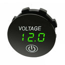 DC12V-24V Motorcycle Panel Digital Voltage Meter Voltmeter (Green Light)