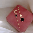 Girl Asymmetrical Eardrop Geometric Dangler Stud Earring Niche Earrings