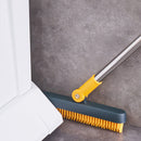 Floor Scrub Brush Bathroom Kitchen Rotating Long Handle Cleaning (Yellow)
