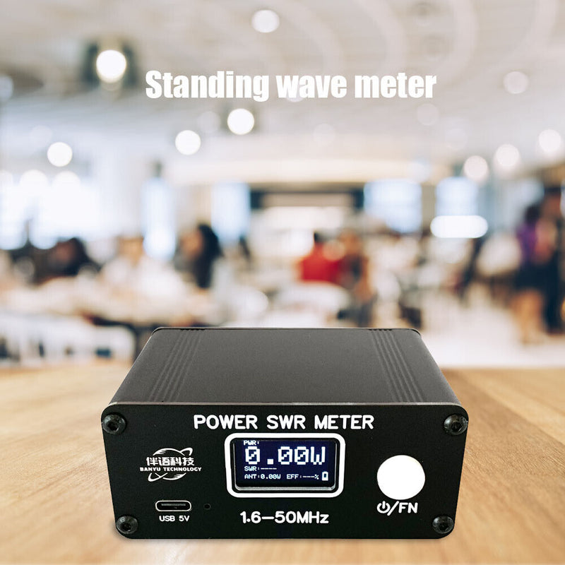1.6-50mhz Standing Wavemeter Chargeable Swr Power Meter Mini with Display Screen