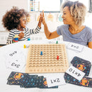 Wooden Board Game Early Learning Montessori Math Chart Chart Game for 7-14Y Kids