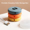 Portable Round Phone Cable Storage Box Rotatable Organizer Case (Blue) Newly