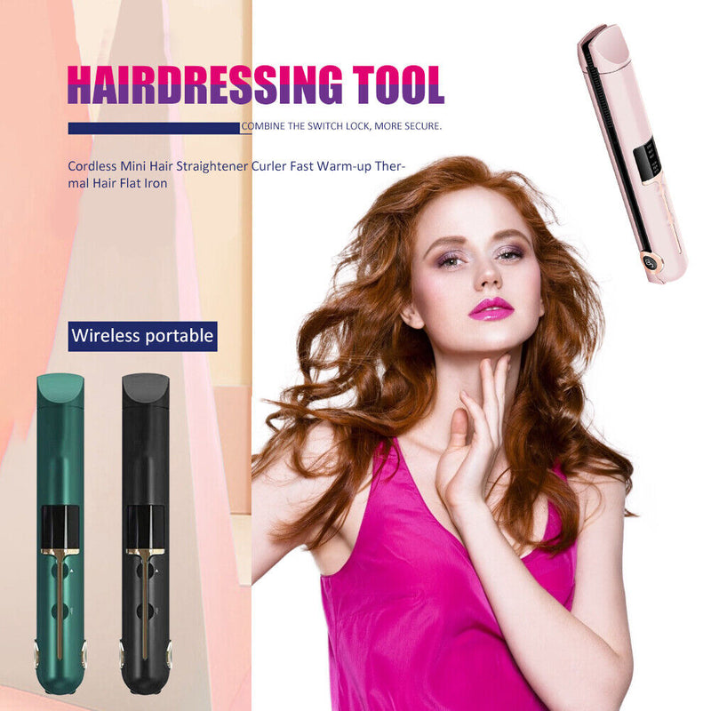 Professional Hair Straightener Cordless Curler Hair Flat Iron Hairdressing Tool