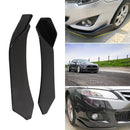 Universal Car Front Bumper Lip Splitter Chin Spoiler Glossy Black Left+Right