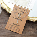 Steel Gift Clavicle Necklace Moon Sun Necklace Family Jewelry Couple Pendant
