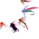 12pcs Fly Fishing Lure Set Style Insect Artificial Bait Feather Single Hook