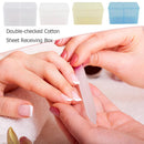 Cleaning Cotton Storage Box Swab Pad Nail Art Compartment Container (White)