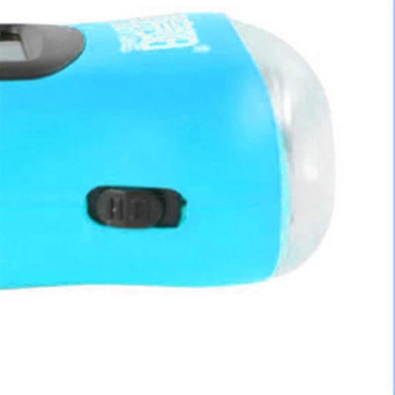 Hand Crank Solar Dynamo Torch Lamp Outdoor Emergency LED Flashlight (blue)