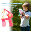 ABS Bubble Gun Toys with Intelligent Recycling Bubble Machine for Kid (Red)
