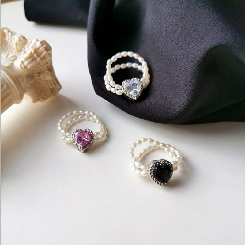 With Crystal Double Layer Popular Accessories Aadjustable Ring Jewelry