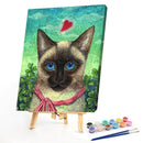 Animal Oil Paint By Numbers DIY Picture Hand Painted Wall Art 40x50cm (Cat)