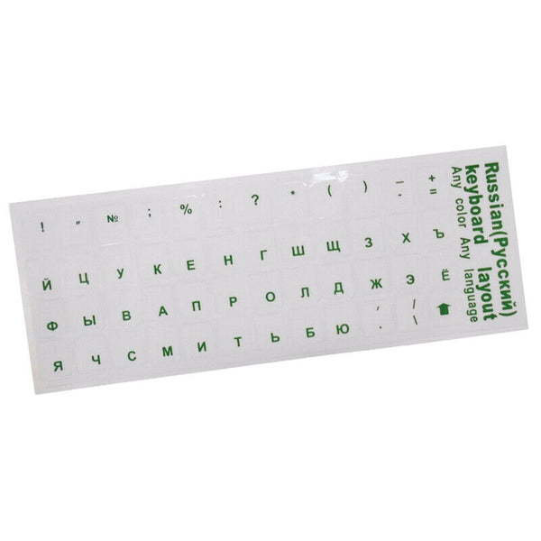 Russian Transparent Waterproof Stickers For PC Laptop Q2V9 Letter W1K5 W1V5