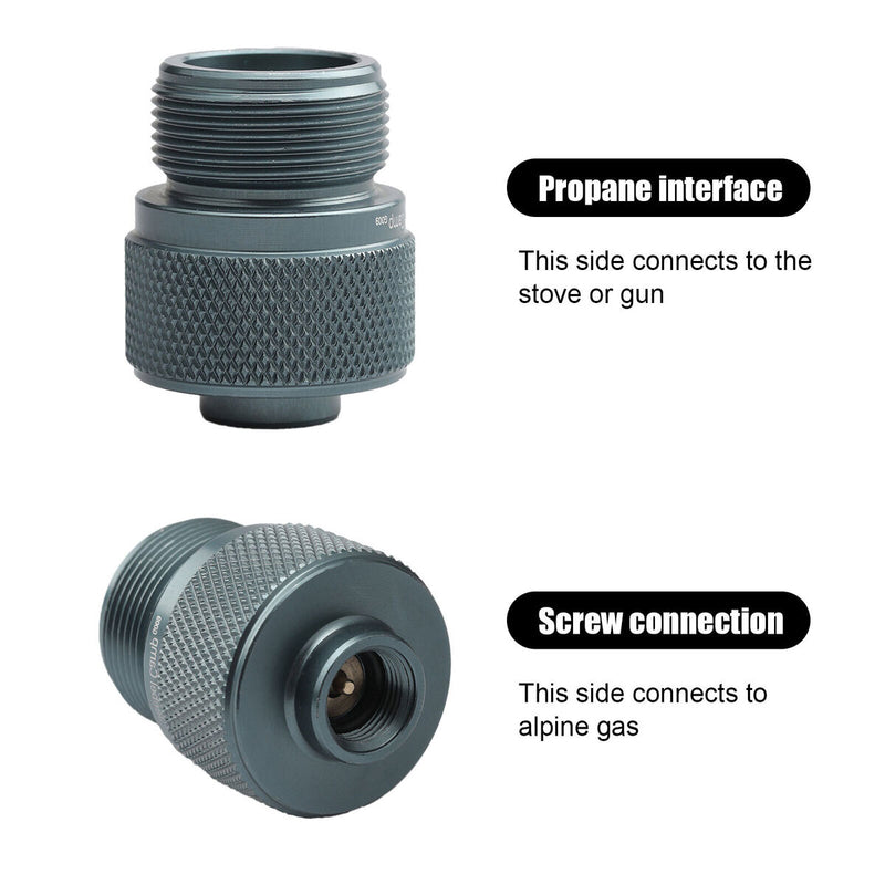 Gas Adapter Flat Gas Tank to MAPP Air Bottle Adapter 1LB Propane Interface Gu