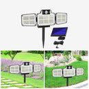 LED Wall-Mounted Solar 3 Head Motion Sensor Garden Outdoor Light (168LED) Newly