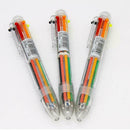 Multi-color 6 in1 Color Ballpoint Pen Ball Point Pens Kids Supply P5X5 N0X0