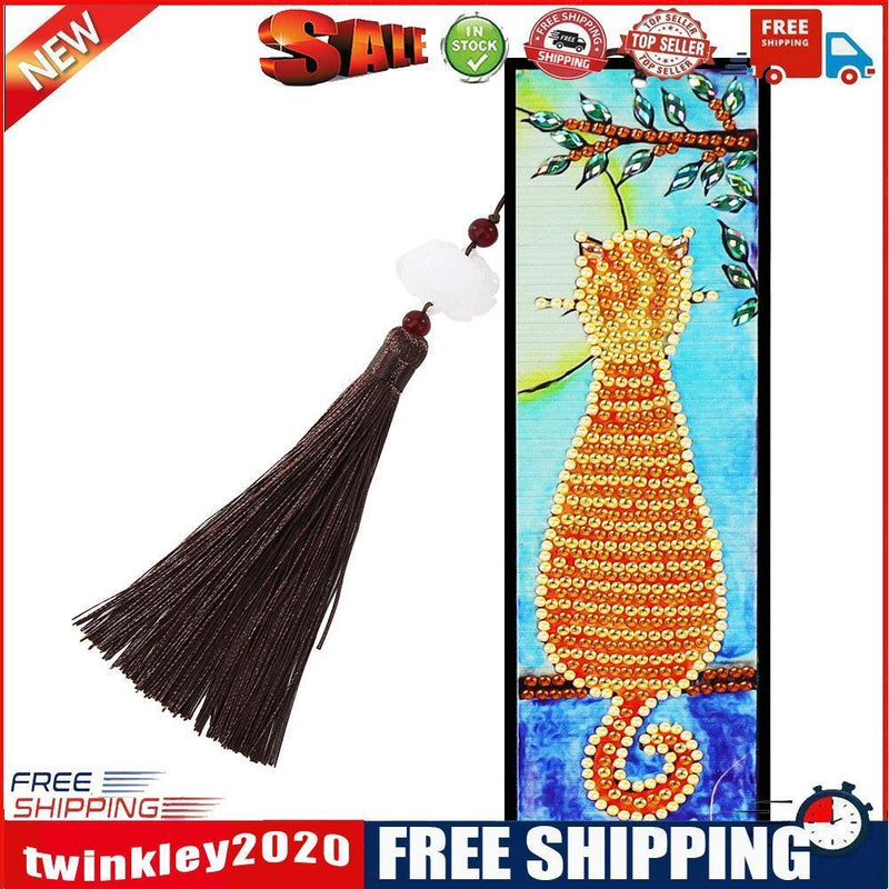 Diamond Painting Bookmark 5D DIY Special Shaped Book Marks with Tassels