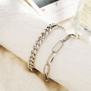 2pcs Double Layers Thick Chain Anklet Punk Foot Ankle Bracelet Wemen Men Je