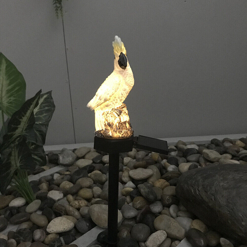 Solar Power LED Parrot Lawn Light Waterproof Garden Landscape Lamp (Yellow)