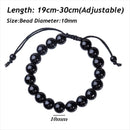 Jewelry Black Obsidian Bracelet Body Cleansing Reiki Crystal Healing Stone