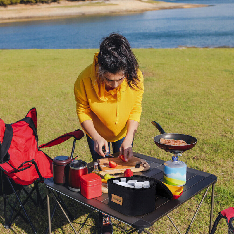 9pcs Camping Seasoning Jar Portable Sauce Container Outdoor for Kitchen Barbecue