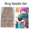 12 Pairs Leopard Circular Ring Knitting Needles Detachable Set Hook Yarns Kit